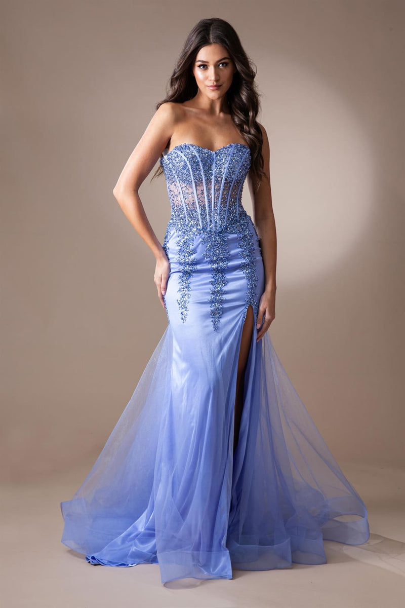 Long Pageant Dress Sweetheart Mermaid Gown By Amelia Couture 7051