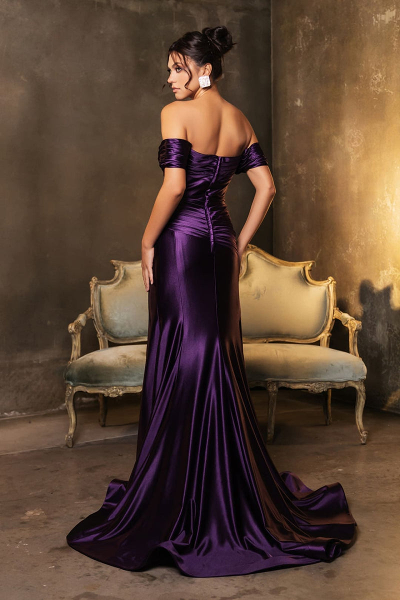 Long Prom Dress Ruched Mermaid Sleeveless Gown By Royal Queen RQ8189