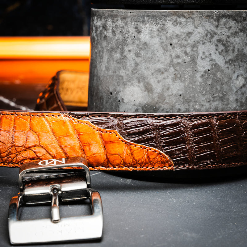 Marco Di Milano Luciano Belt: Cognac Brown Leather Loafer