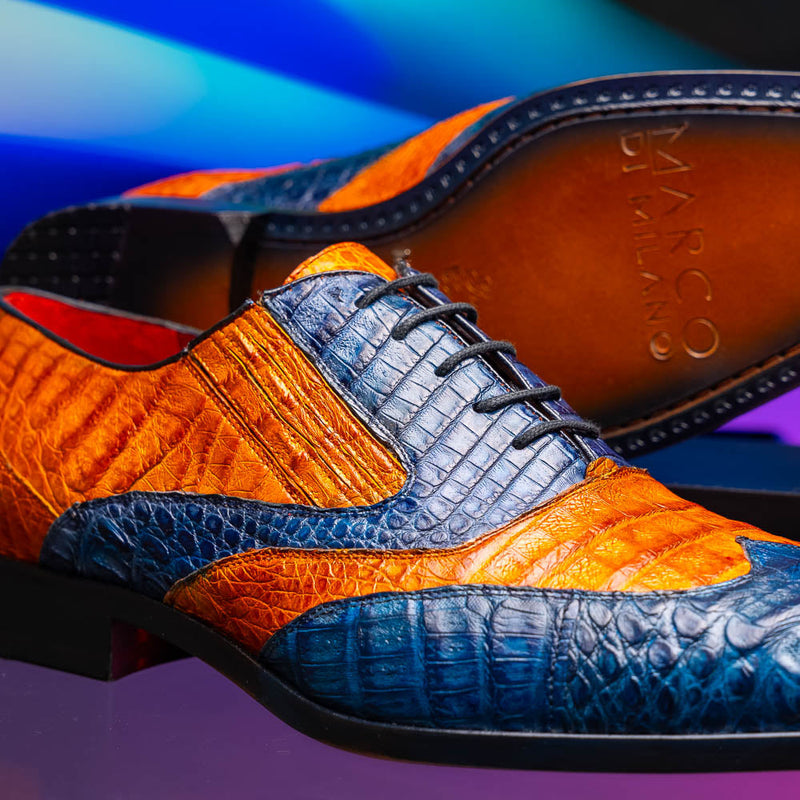 Marco Di Milano Luciano Blue & Brandy Leather Oxford