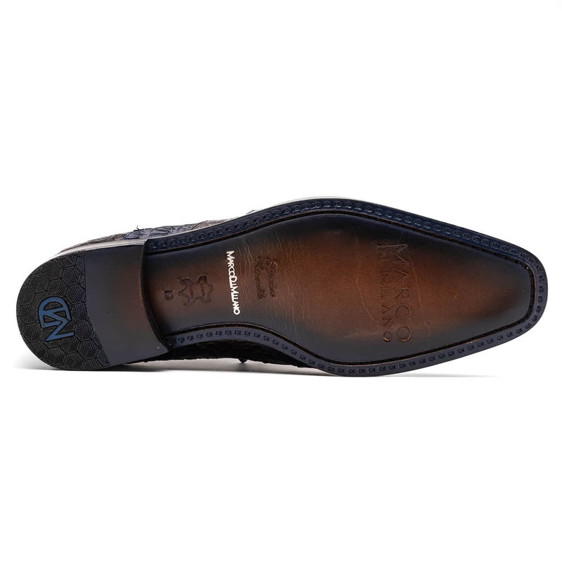 Marco Di Milano Luciano - Navy Brown Leather Loafer