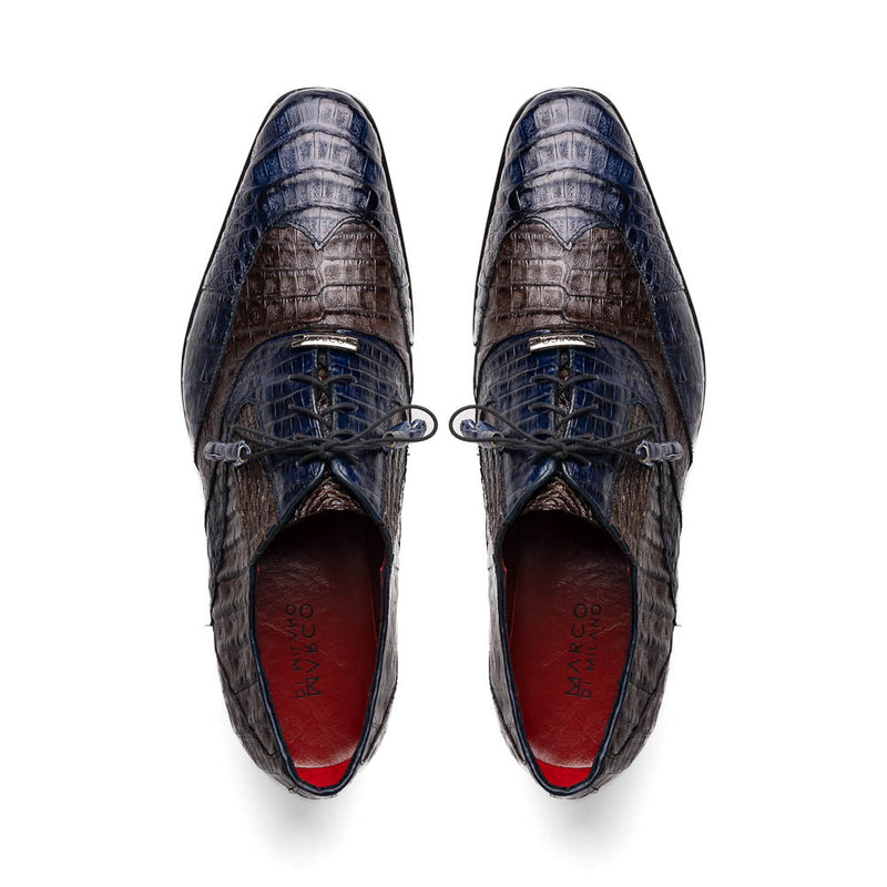 Marco Di Milano Luciano - Navy Brown Leather Loafer