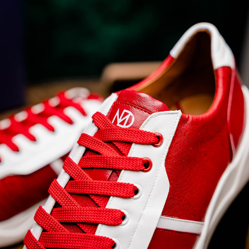 Marco Di Milano Lyon II - Red & White Leather Loafer