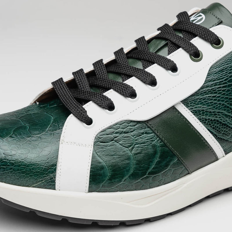 Marco Di Milano Lyon - Green & White Leather Loafers