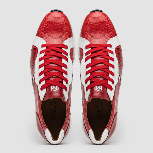 Marco Di Milano Lyon: Red & White Leather Dress Shoe