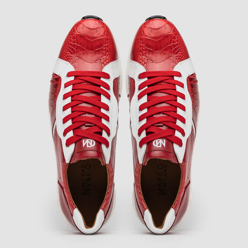 Marco Di Milano Lyon: Red & White Leather Dress Shoe