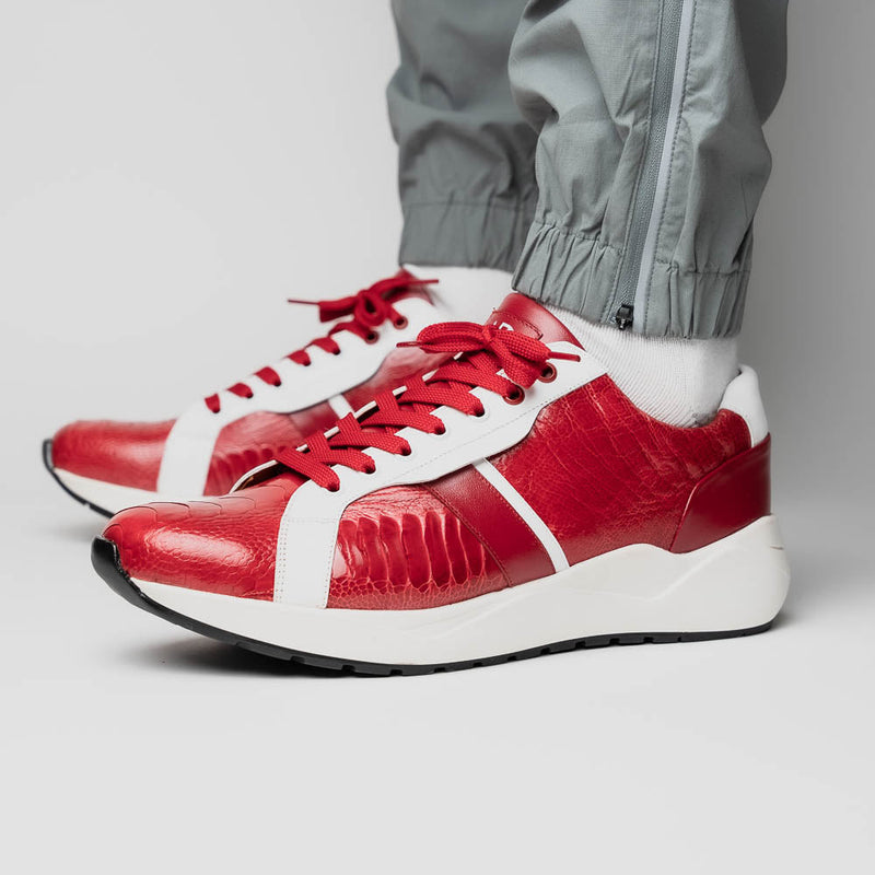 Marco Di Milano Lyon: Red & White Leather Dress Shoe