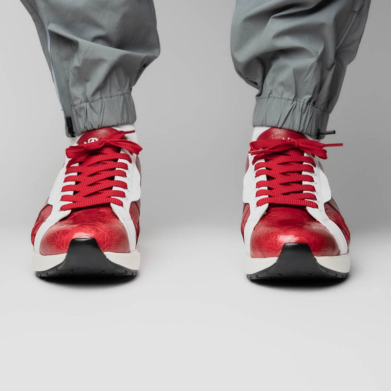 Marco Di Milano Lyon: Red & White Leather Dress Shoe