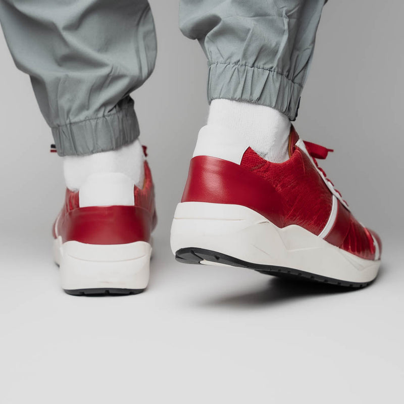 Marco Di Milano Lyon: Red & White Leather Dress Shoe