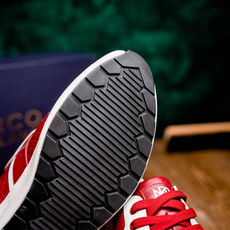 Marco Di Milano Lyon: Red & White Leather Dress Shoe