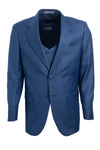 "Mens Stacy Adams Suit - Stacy Adams Sharkskin Suit - Men's Two Button Vested in Blue"