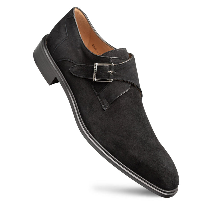 Mezlan Albini Suede Monk Strap - Luxury Italian Loafer