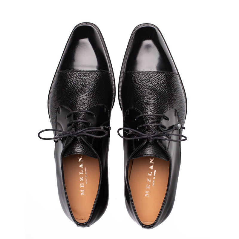 Mezlan Capello Hi-Shine Calf Derby - Luxury Men's Dress Shoe