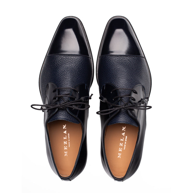 Mezlan Capello Hi-Shine Calf Derby - Luxury Men's Dress Shoe