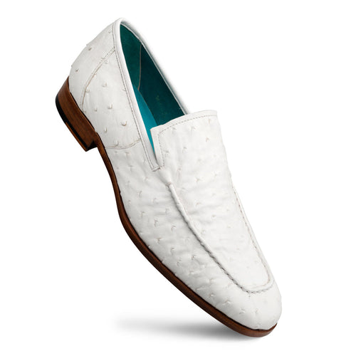 Mezlan Menor Ostrich Slip-On: Luxury Cognac Loafers