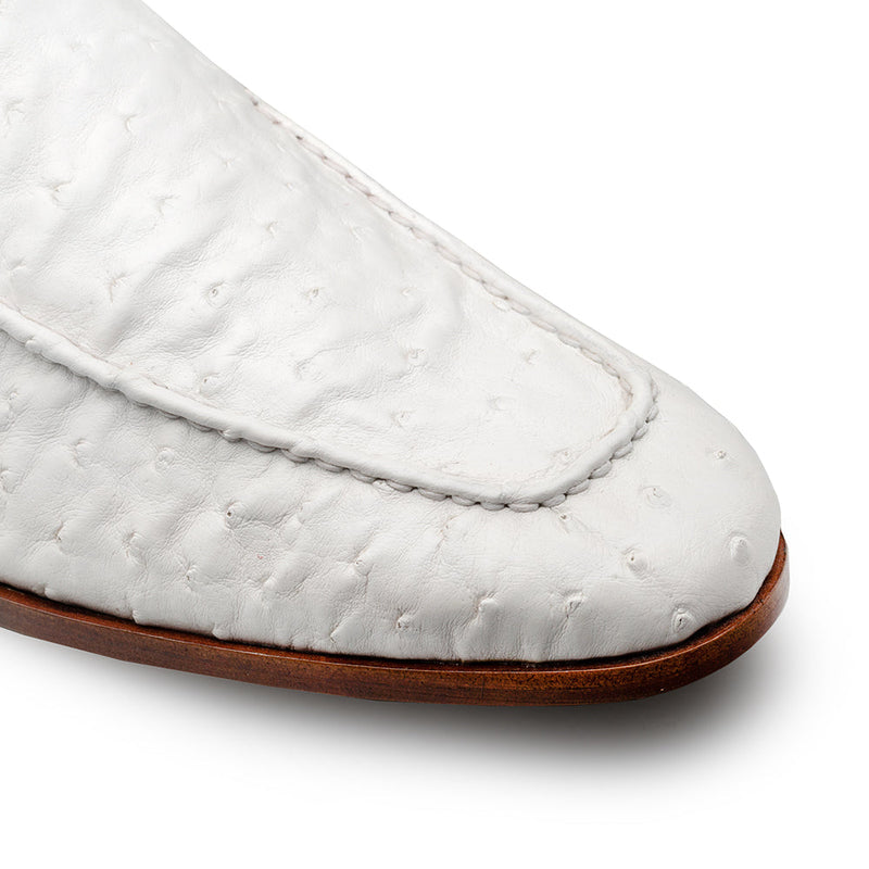 Mezlan Menor Ostrich Slip-On: Luxury Cognac Loafers