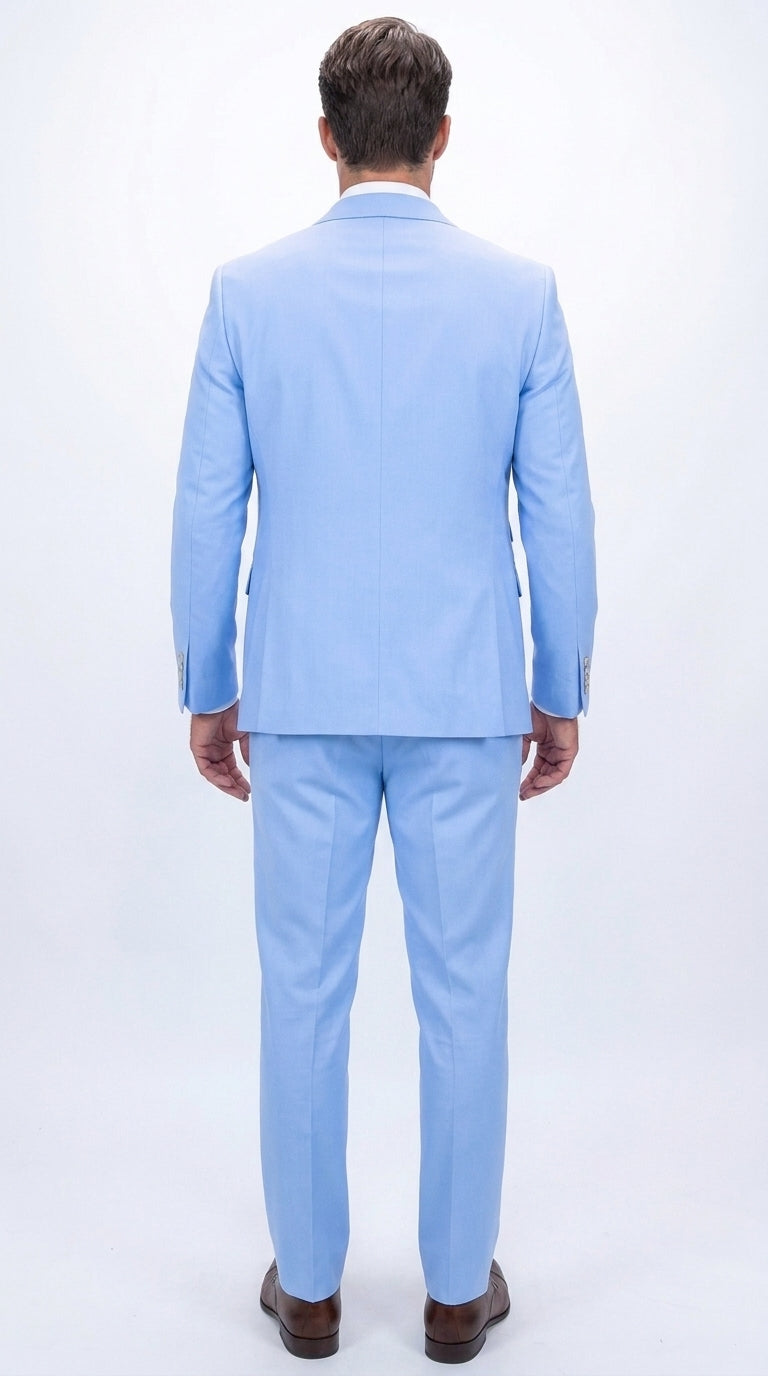 Statement Men’s 3 Piece 100% Wool Fashion Suit, Bold Color Modern Fit Wedding Business Suit