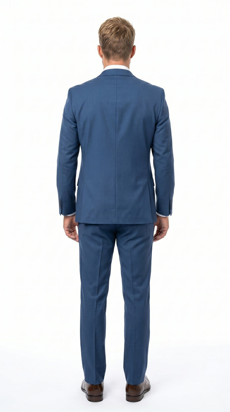 Statement Men's Sapphire 100% Wool Slim Fit Suits