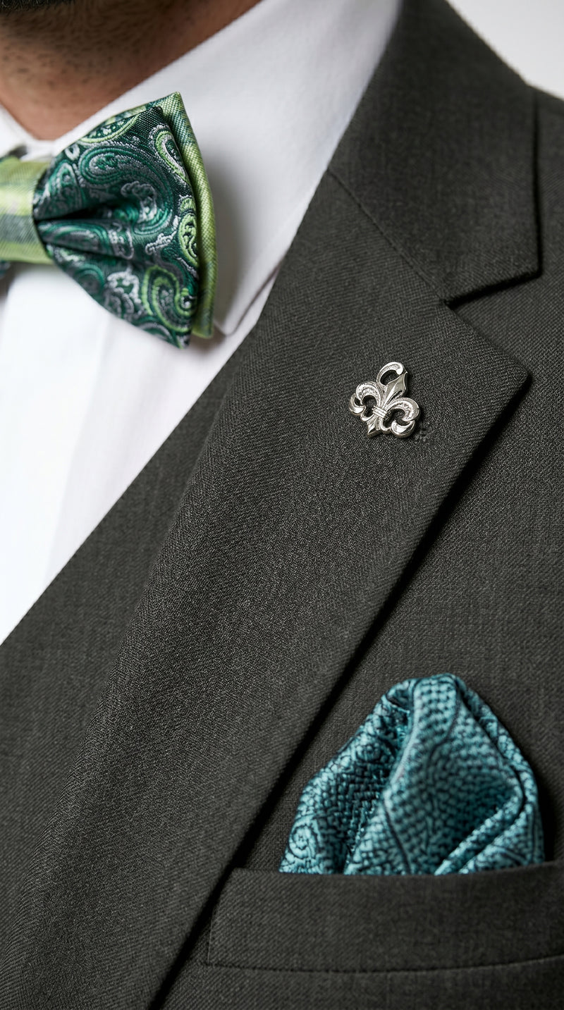 Statement Men’s Solid Olive 100% Wool Vested Suit, Formal Wedding Business 3 Piece Suit Set