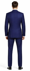 Mantoni 2-Button Slim or Modern Fit in 3-Blue Navy Fabrics