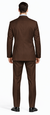 Mantoni Brown Two-Button Wool Suit