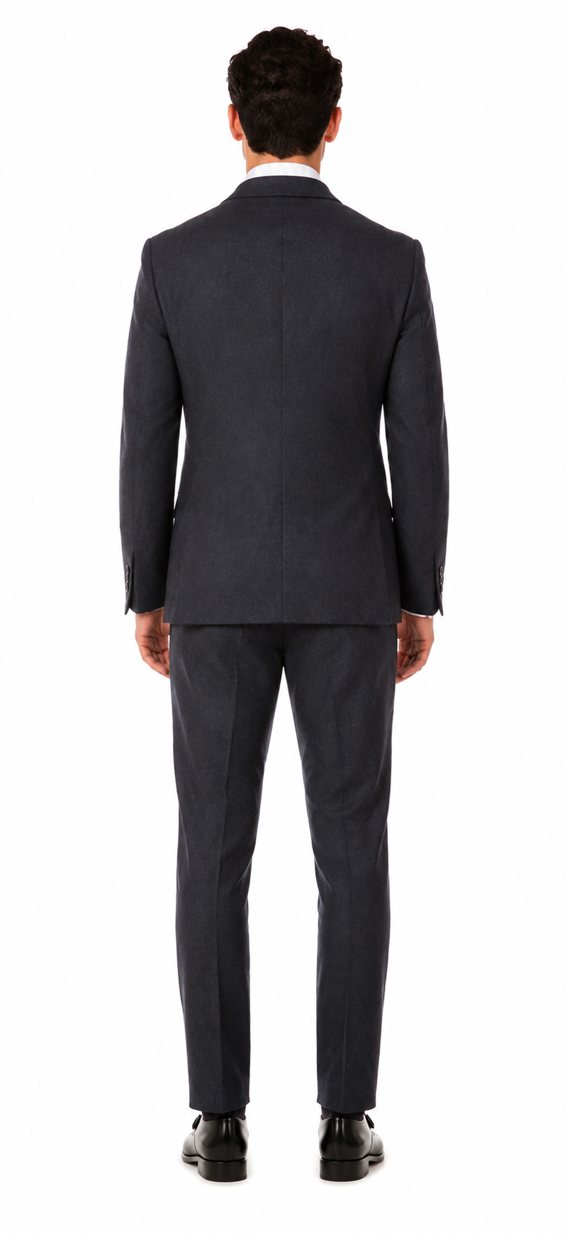Marc Darcy Dion Teal Blue Tweed Slim Fit Wedding 3-Piece Suit Herringbone Fabric