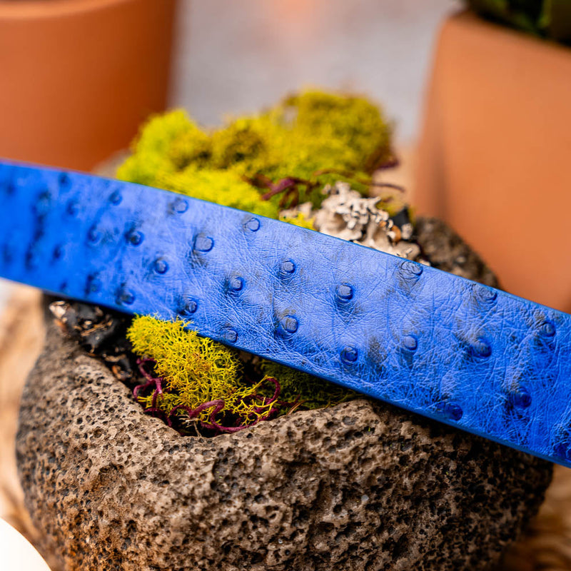 Marco Di Milano Domenico Belt Electric Blue Leather Shoe