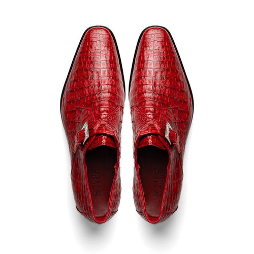 Marco Di Milano Mens Red Caiman Gator Dress Shoes Rovigo