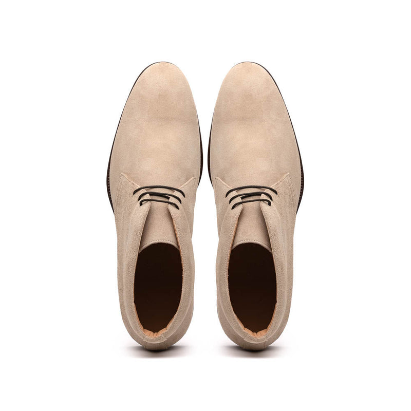 Zelli Marco Italian Suede Chukka Boots in Sand | Luxury Comfort