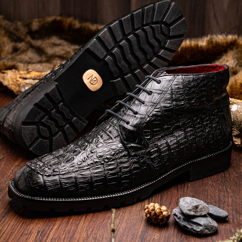 Marco Di Milano Martinelli Black Leather Dress Shoe