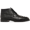 Marco Di Milano Martinelli Caiman Crocodile Chukka Boots Black
