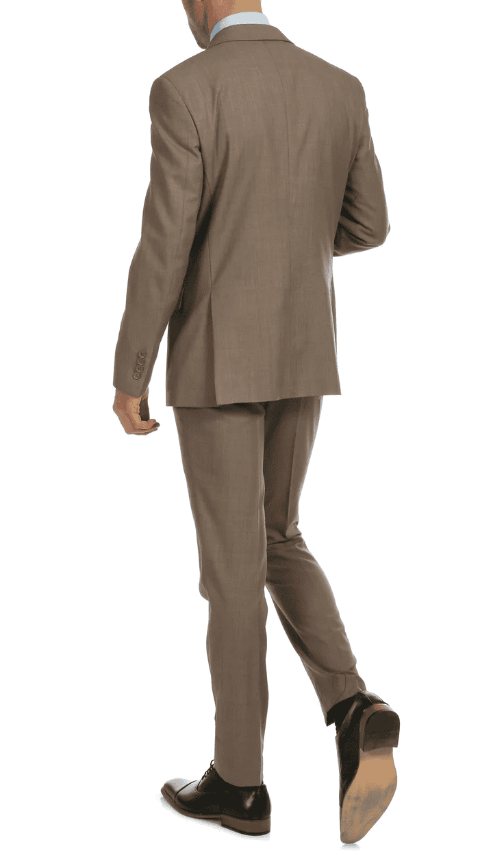 Mason Sand Men'S Premium 2 Piece Wool Slim Fit Suit