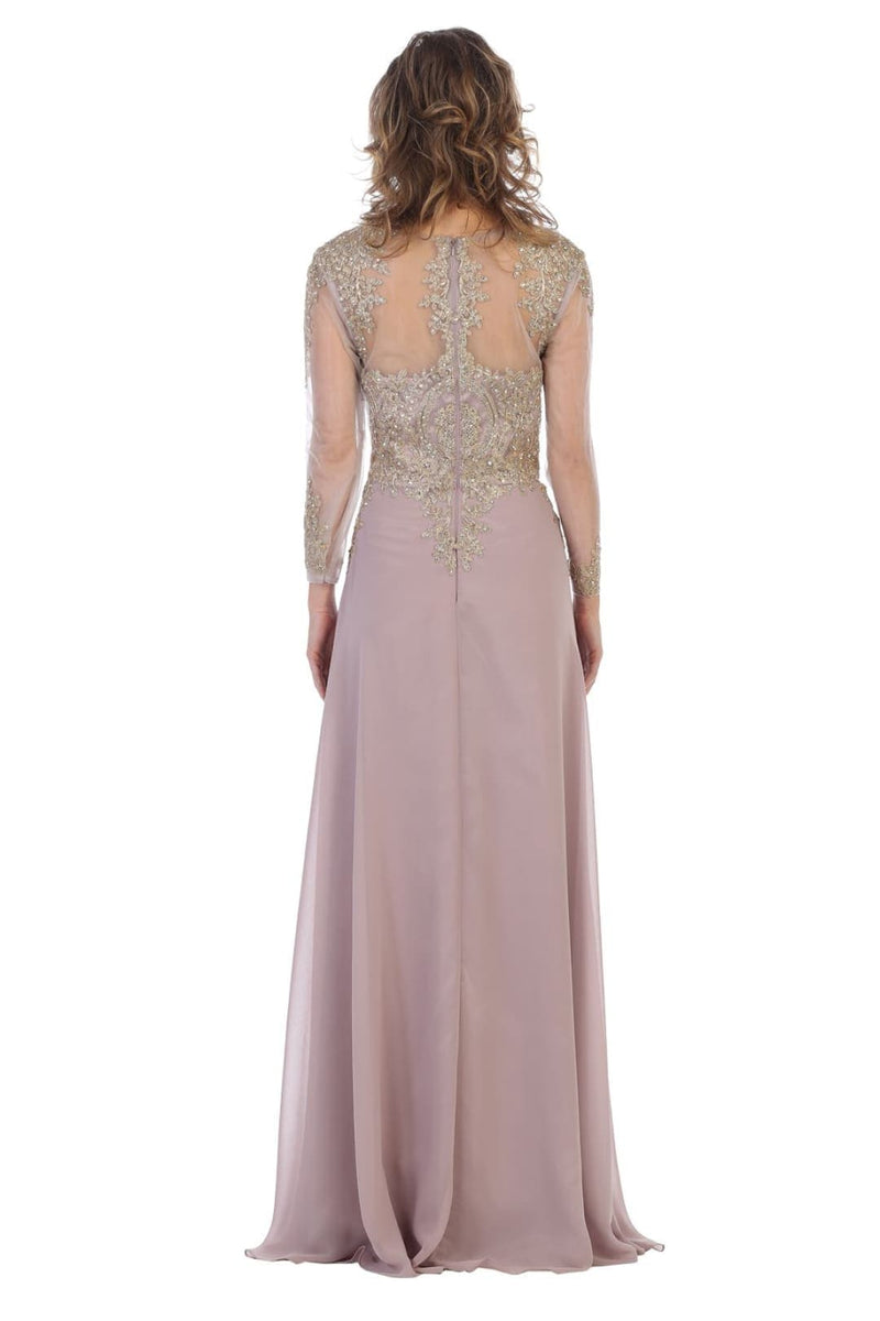 Plus Size Long Evening Gown Maxi Formal Dress for Women By May Queen MQ1549