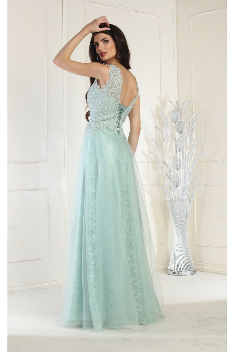 May Queen MQ1799 Special Occasion A-line Embroidered Formal Dress