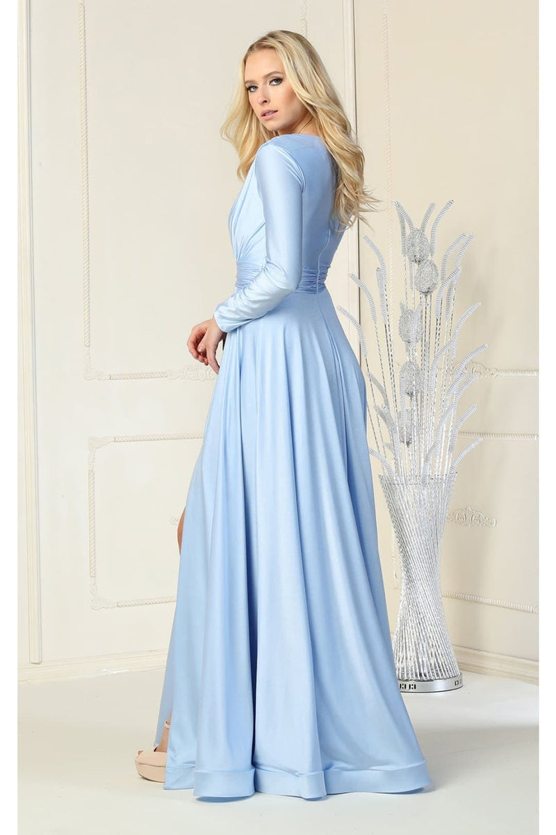 Long Sleeve V Neck Bridesmaids Dresses