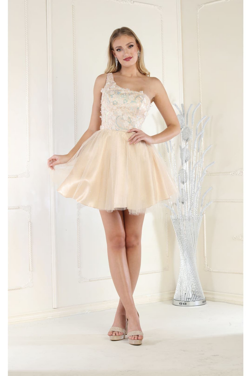 Dama Dresses for Quinceanera in Champagne Style MQ1937 Quince Outfit