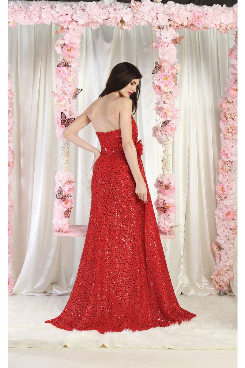 May Queen MQ1968 Strapless Sequin Formal Gown