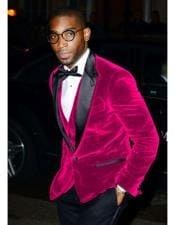 Big and Tall Mens Tuxedos Velvet Jacket - Big and Tall Dinner Jacket Bowtie Included - For Big Guys - AlbertoNardoniStore