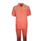 Mens Melon Linen Shirt and Pants Casual Outfit Set