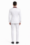 Men One Button Floral White and Burgundy Tuxedo 3 Piece