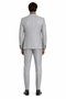 Mens 3-Piece Light Grey Pinstripe Suit with Vest Classic Business, Wedding, and Formal Attire