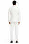 Mens Designer White Tuxedo - Elegant Vested Floral Lace Wedding Suit