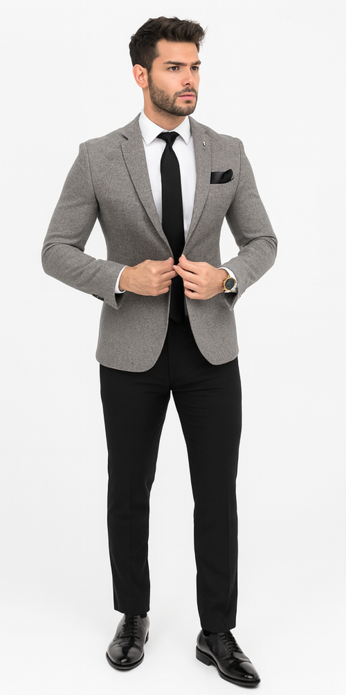 Grey Groom Suit - Mens Gray Wedding Suit