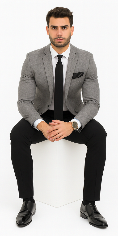 Grey Groom Suit - Mens Gray Wedding Suit