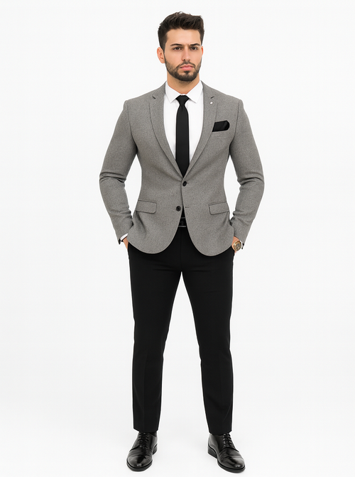 Grey Groom Suit - Mens Gray Wedding Suit