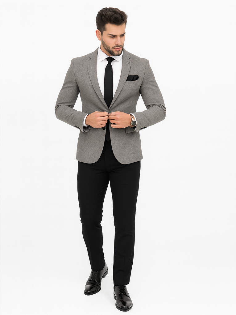 Grey Groom Suit - Mens Gray Wedding Suit