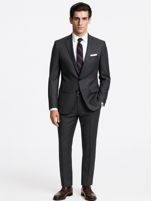 Mens Grey Wool Suit - Any Brand Style Size