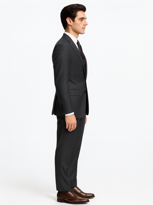 Mens Grey Wool Suit - Any Brand Style Size