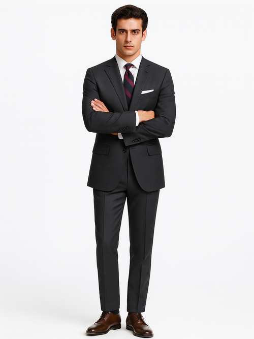 Mens Grey Wool Suit - Any Brand Style Size