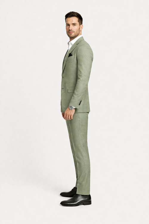 Men Sage Light Green Suit